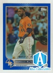 Yordan Alvarez 2022 TOPPS OPENING DAY BLUE FOIL PARALLEL #106 HOUSTON ASTROS